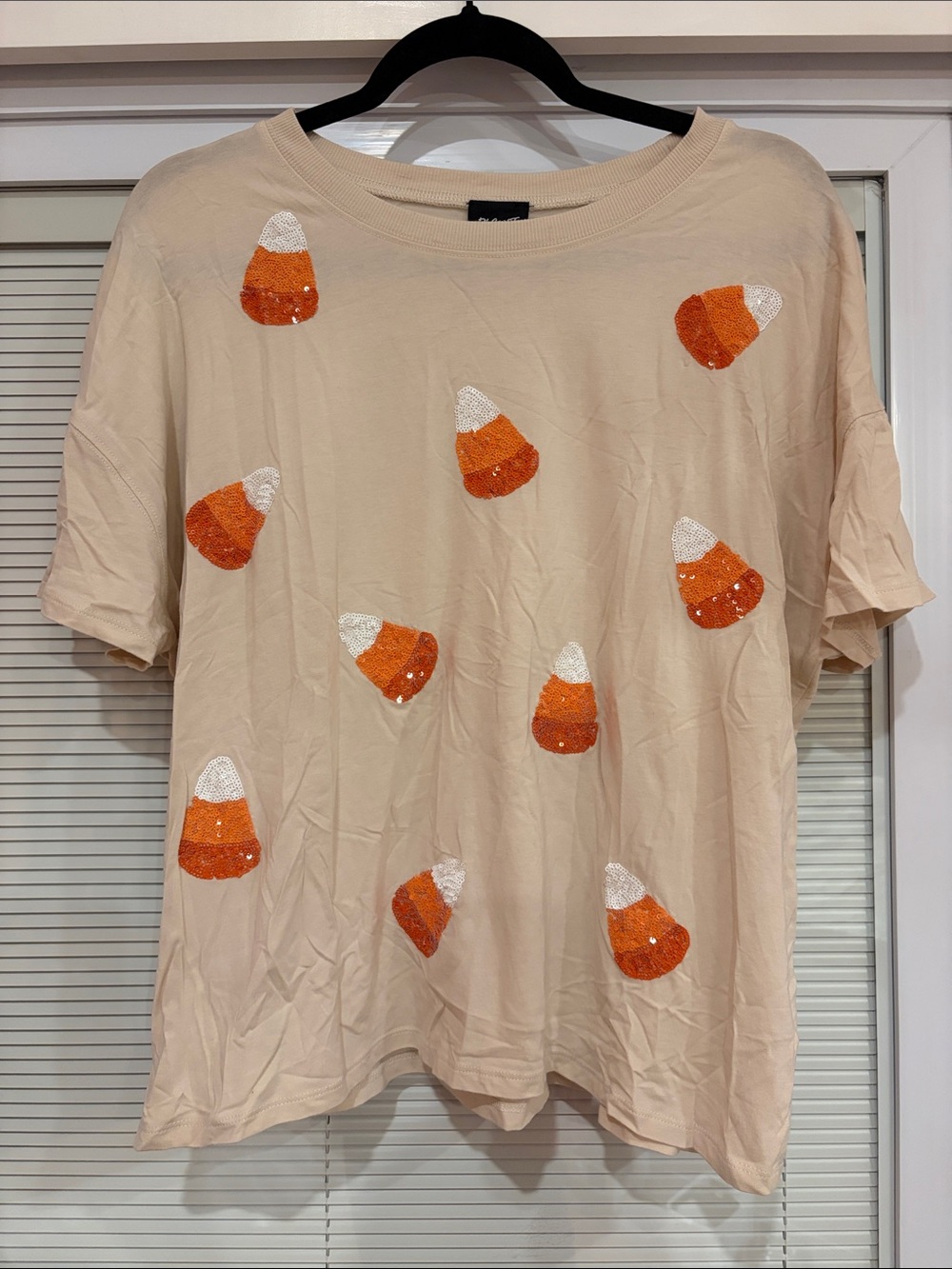 Planet Heart Halloween Candy Corn Sequin Top Size XL